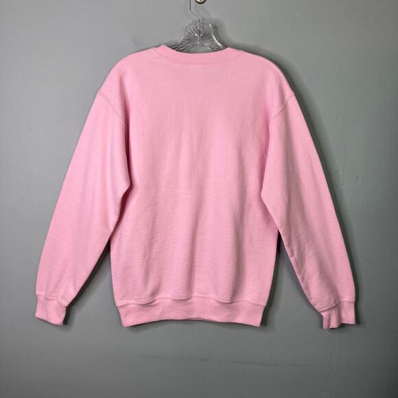 Gildan Monica Friends Style Crewneck Pink Pullover Sweatshirt Women's Size S - Picture 11 of 14